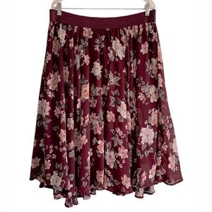 Torrid Floral Print Chiffon Midi Skirt